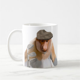 Funny Proboscis Monkey Golf Älskare Kaffemugg