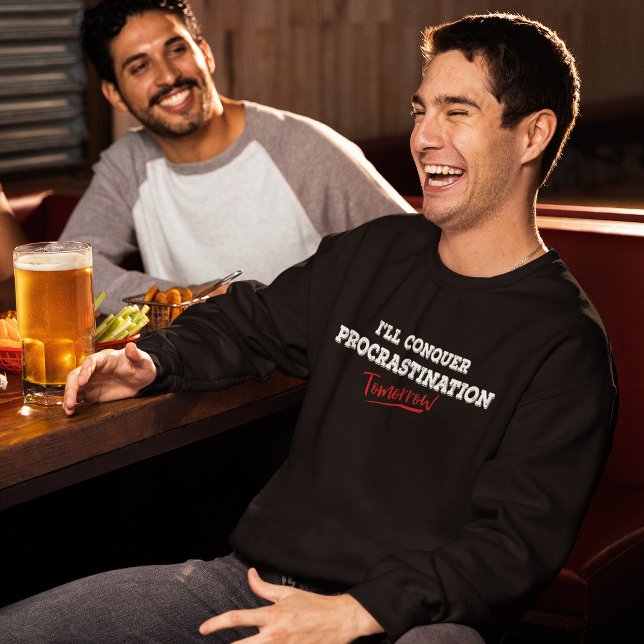 Funny Procrastination Slogan Lång Ärmad Tröja (Skapare uppladdad)