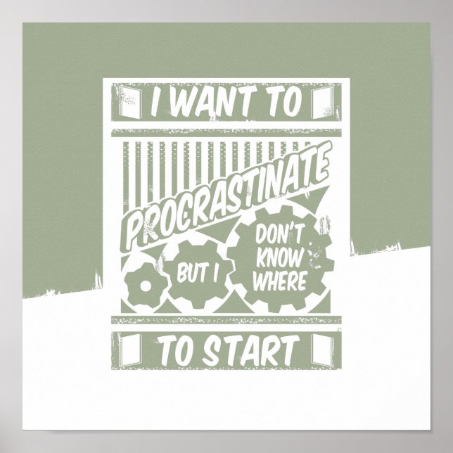 Funny procrastinator poster (Framsidan)