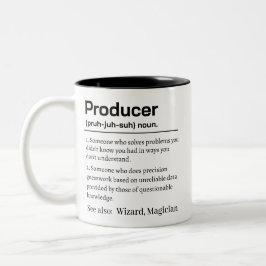 Funny Producer Definition Humor Office Job Title  Två-Tonad Mugg