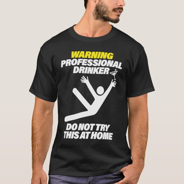 Funny Professional Drinker Dive Bar Pub Crawl T Shirt (Framsida)