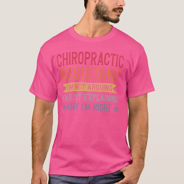 Funny professionell assistent, citat Chiropraktic T Shirt (Framsida)