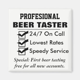 Funny Professionell Beer Taster Magnet
