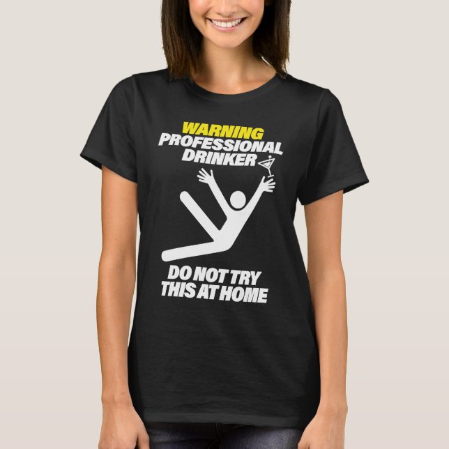 Funny Professionell Drinker Dive Pub Pub Crawl T Shirt (Framsida)