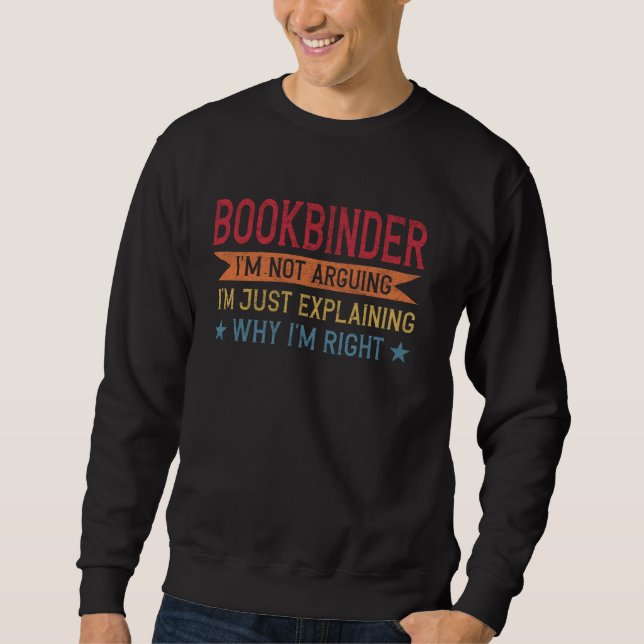 Funny professionell offert Bookbinder Lång Ärmad Tröja (Framsida)