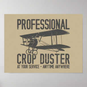 Funny Professionell Skörd Duster Fart Joke Gift Poster