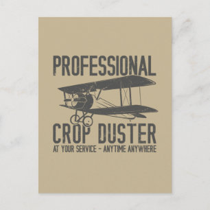 Funny Professionell Skörd Duster Fart Joke Gift Vykort