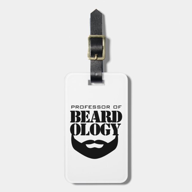 Funny professor i Beardology Bagagebricka (Vertikal Framsida)