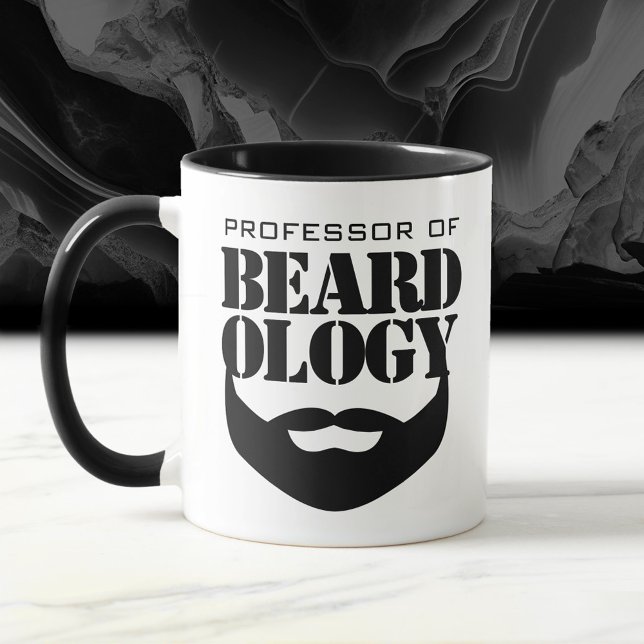 Funny professor i Beardology Mugg (Funny Professor of Beardology Mug Cover Photo)