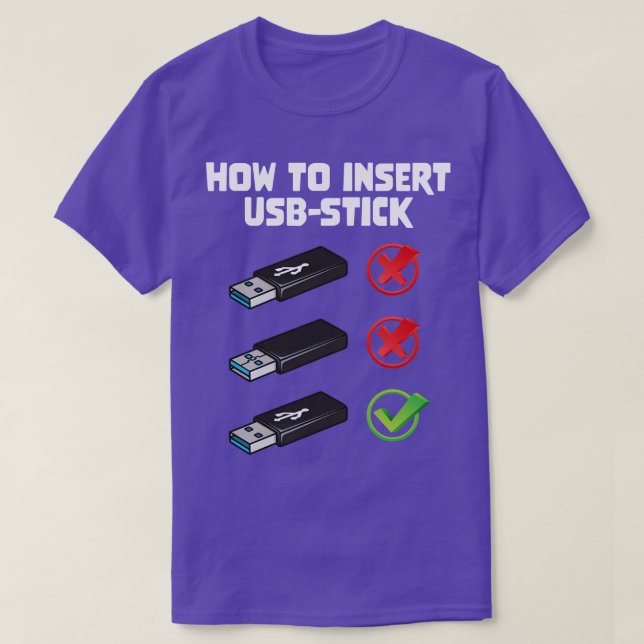 Funny Programer Joke Computer Nerd How to Insert U T Shirt (Design framsida)