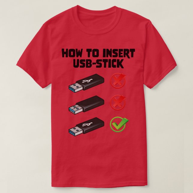 Funny Programer Joke Computer Nerd How to Insert U T Shirt (Design framsida)