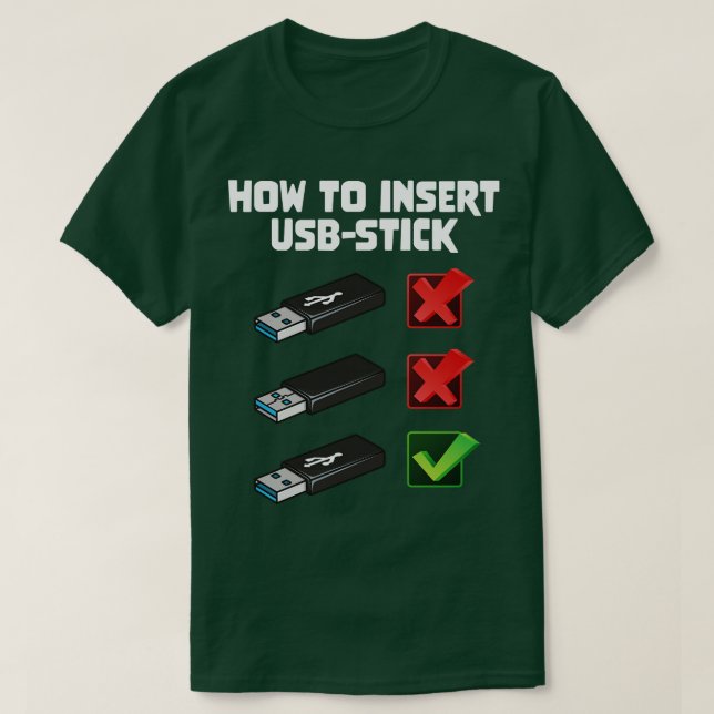 Funny Programer Joke Computer Nerd How to Insert U T Shirt (Design framsida)