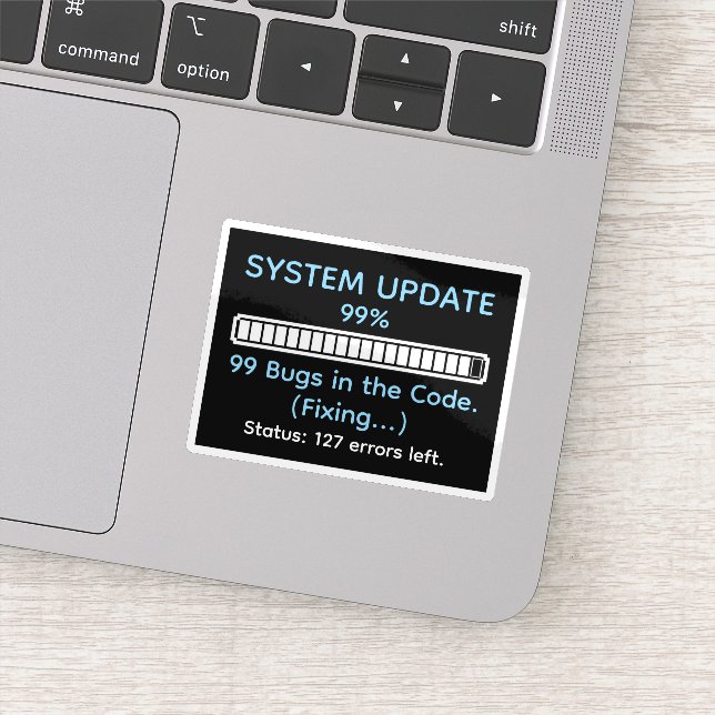 Funny Programmer Coding Klistermärken (Detalj)