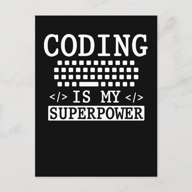 Funny Programmer Computer Science Coder Vykort (Framsida)