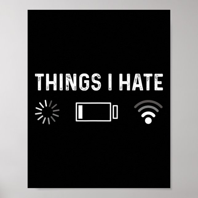 Funny Programmer Things I Hate Gamer  Poster (Framsidan)