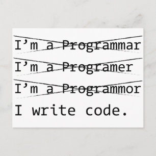 Funny Programmer Vykort