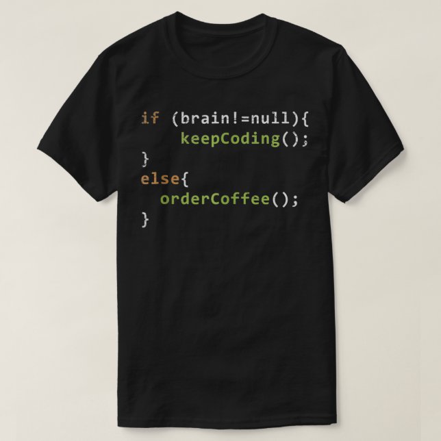 Funny Programmerfelsökare Coffee Älskare Gift-prog T Shirt (Design framsida)