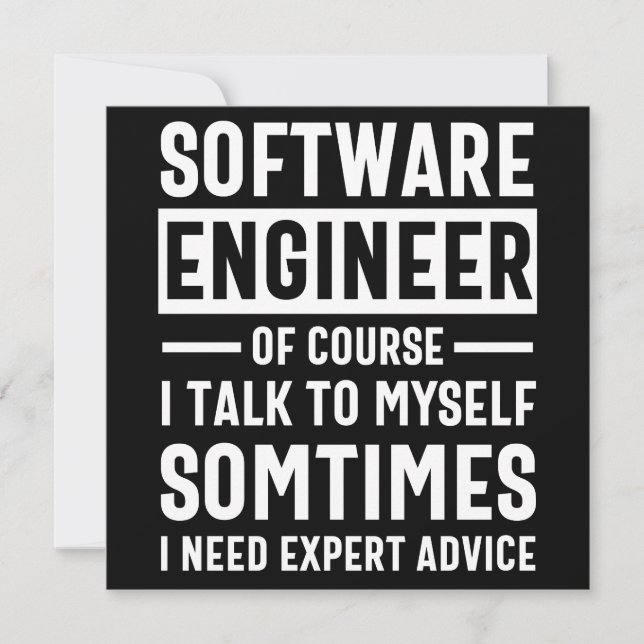 Funny Programming Software Engineer Gift Spara Datumet (Framsida)