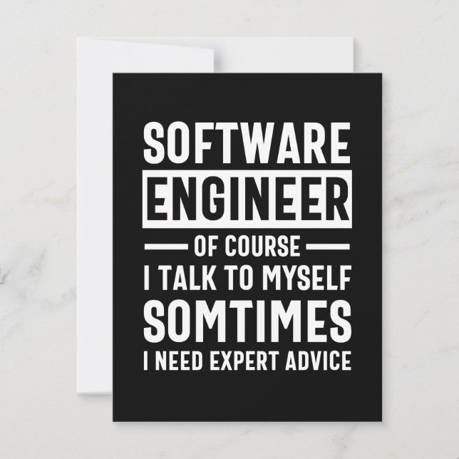Funny Programming Software Engineer Gift Spara Datumet (Framsida)