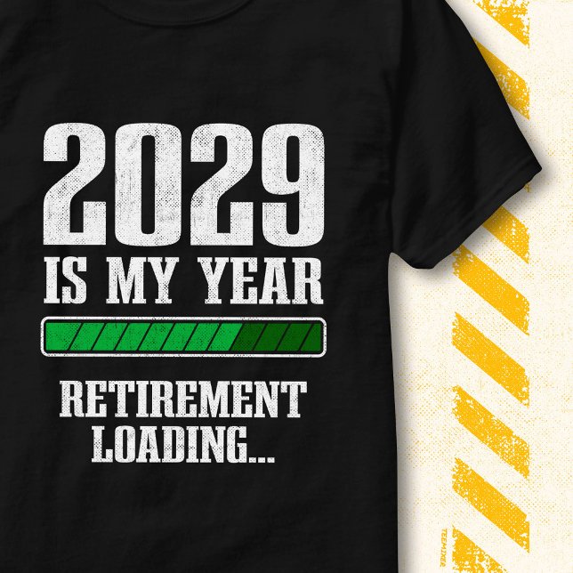 Funny Progress Bar Retired 2029 Retirement Loading T Shirt (Skapare uppladdad)