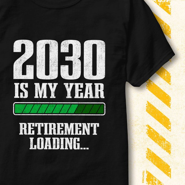 Funny Progress Bar Retired 2030 Retirement Loading T Shirt (Skapare uppladdad)
