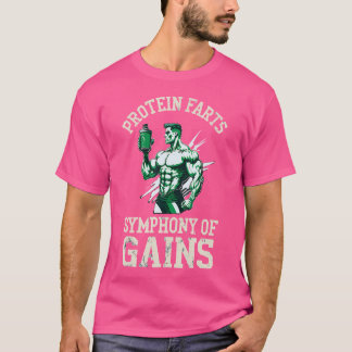 Funny Protein Farts Lyfte Muscles Workout Bodybu T Shirt