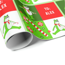 Funny Protest Frog 2025 Christmas Gift Presentpapper