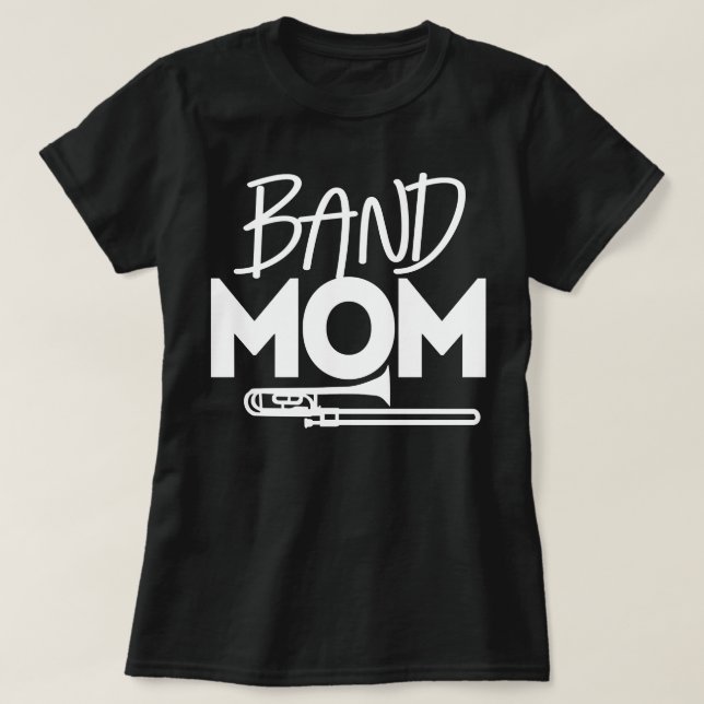 Funny Proud Band Mamma Trombone Marching Band High T Shirt (Design framsida)