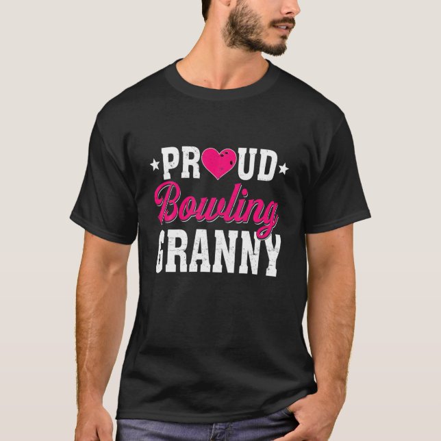 Funny Proud Bowling Granny Sport Älskare Mors dag T Shirt (Framsida)