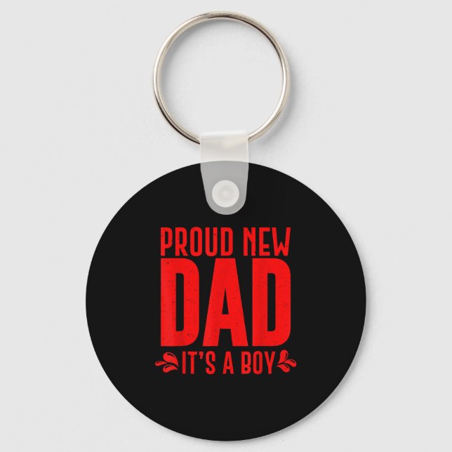 Funny Proud New Dad It's A Boy Gift For Men Cool N Nyckelring (Framsida)