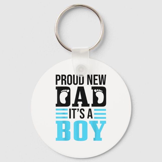 Funny Proud New Dad It's A Boy Gift For Men Cool N Nyckelring (Framsida)