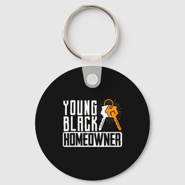 Funny Proud New House Young Black Homeowner Housew Nyckelring (Framsida)