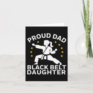 Funny Proud Pappa Black Bälte Dotter Karate Pappa Kort