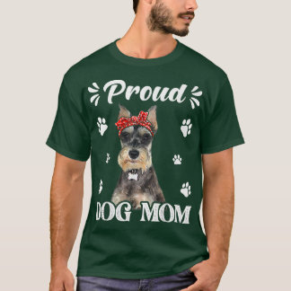 Funny Proud Schnauzer Hund Mamma Puppy Mors dag  T Shirt