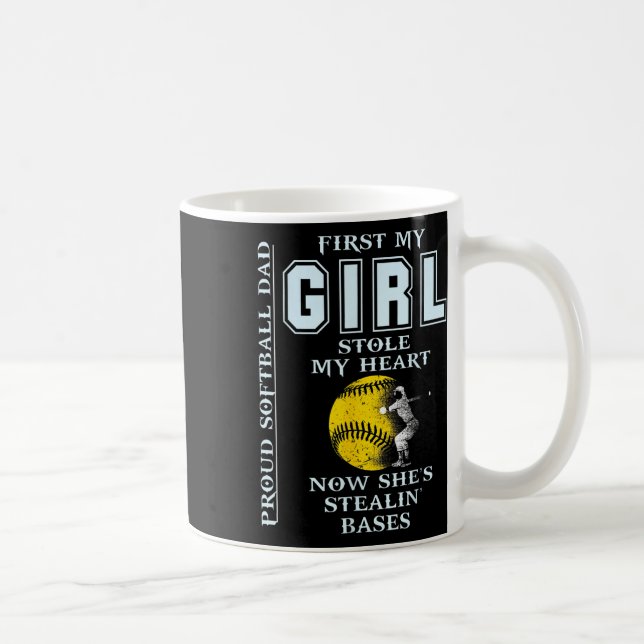Funny Proud Softll Dad - Girl Stole My Heart  Kaffemugg (Höger)