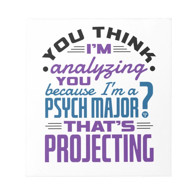 Funny Psych Major Psychology Student Projection Anteckningsblock (Framsida)