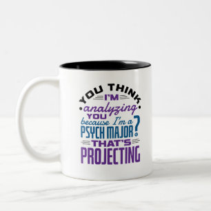 Funny Psych Major Psychology Student Projection Två-Tonad Mugg