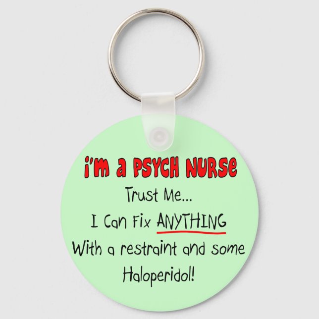 Funny Psych Nurse Gifts Nyckelring (Framsida)