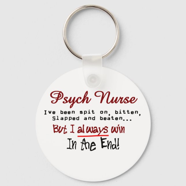 Funny Psych Nurse T-Shirts and Gifts Nyckelring (Framsida)