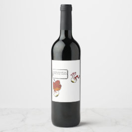 Funny Psychiatrist Vinflaska Etikett