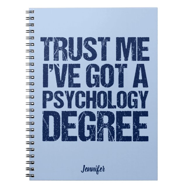 Funny Psychology Studenten Anpassningsbar Psycholo Anteckningsbok (Framsidan)