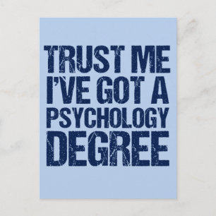 Funny Psychology Studenten Meddelande Vykort