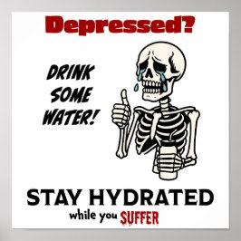 Funny psykisk hälsa Poster - Mörk Skriv ut