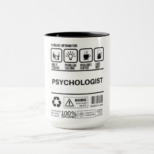 Funny Psykologist-hanteringsinformation Mugg