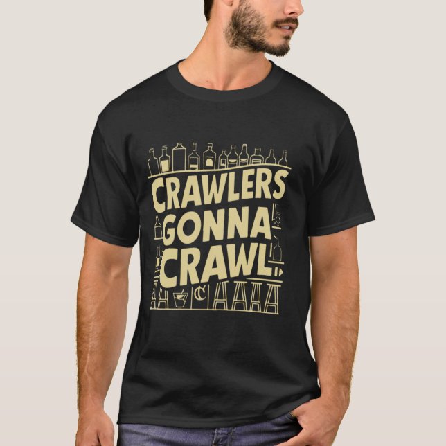 Funny Pub Crawler Team Party T Shirt (Framsida)