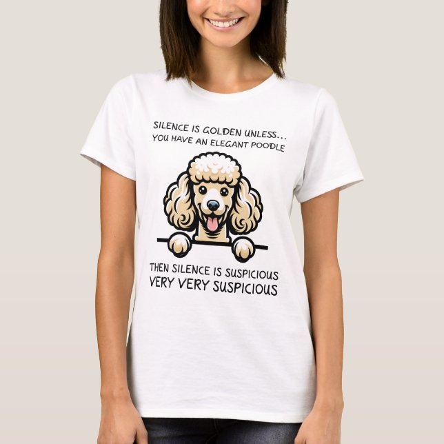 Funny Pudel Hund T Shirt (Framsida)