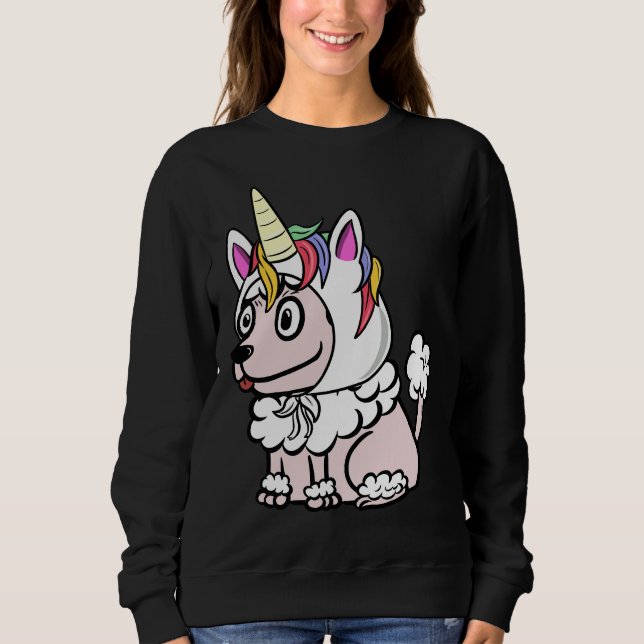 Funny Pudel Unicorn Hat T Shirt (Framsida)