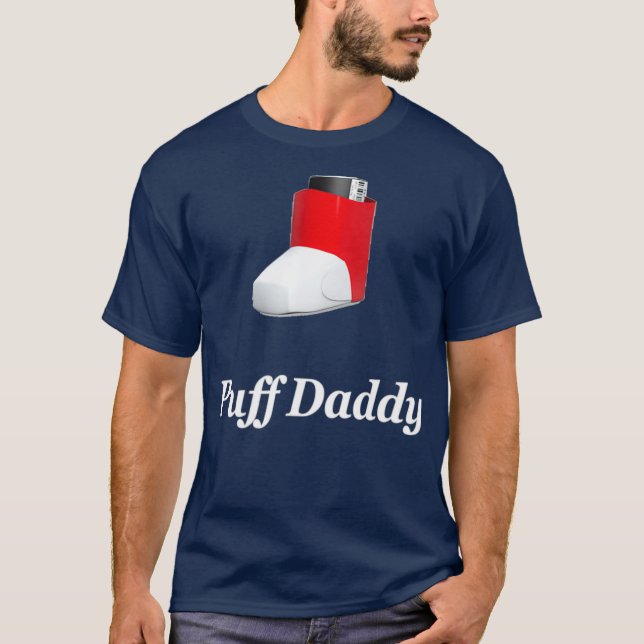 Funny Puff pappa Asthma T Shirt (Framsida)