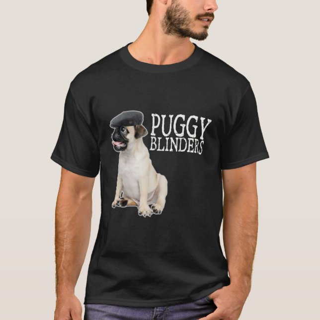 Funny Pug Älskare Hund Ansikte Peaky Life Retro Vi T Shirt (Framsida)