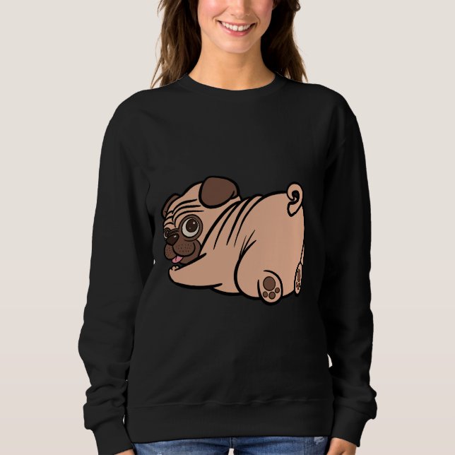 Funny Pug Butt Hund Illustration Classic T-Shirt 7 (Framsida)